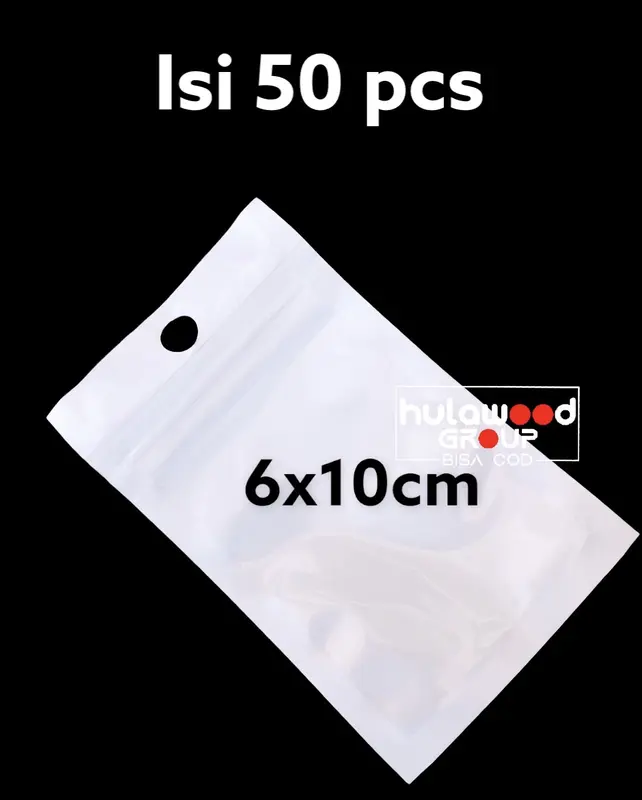 [100 PCS] Plastik Klip Packing Plastik Ziplock 6x10 Cm Putih Susu kedap udara Zipper 5