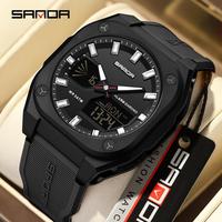 Gambar Jam Tangan Pria Digital Analog Sport SANDA 6268 - Hitam Hitam dari Sanda.idn Kota Administrasi Jakarta Barat 5 Tokopedia