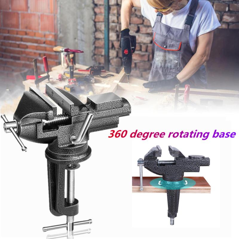 Table Bench Vise Heavy Duty Mechanic Clamp-on Table Vise 360 Degree ...