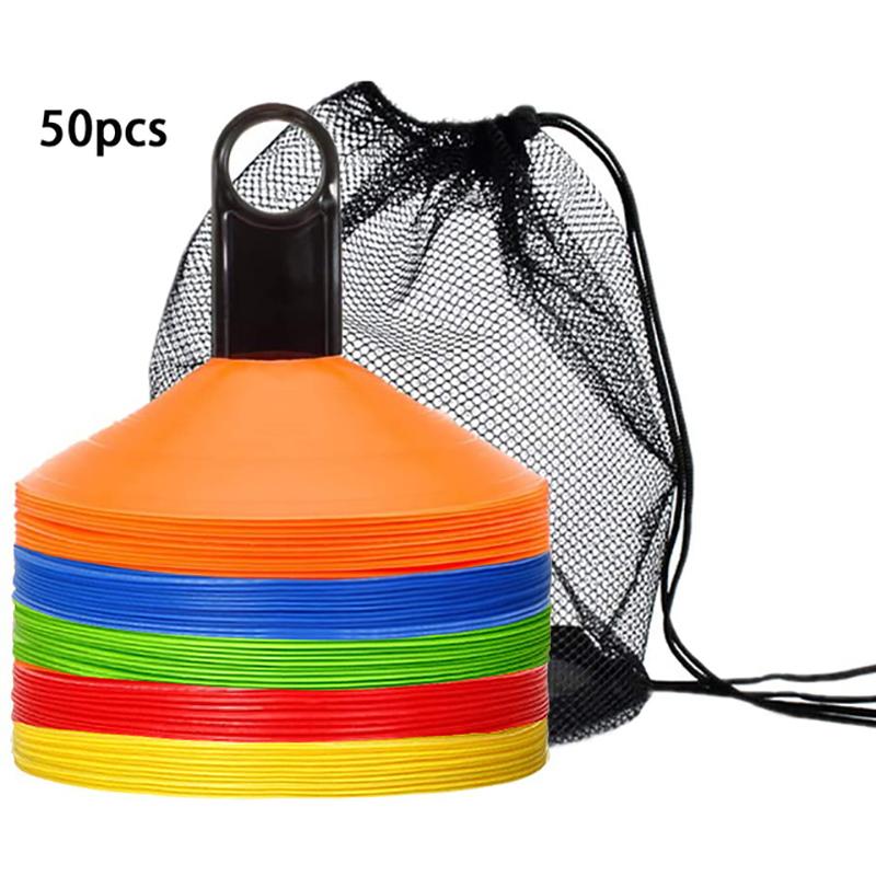 Product Introduction of 50pcs/Tas Cone Sepak Bola Mangkok Bola Training Latihan Atlet Sepak Bola Mangkuk 16