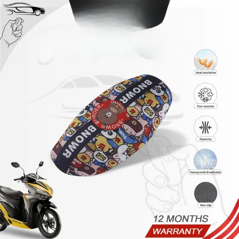 Universal Seat Cover Net Jaring Seat Motorcycle Y15 RS150 EX5 LC135 Wave 125 L XL XXL VARIO ADV150 EGO S LC AVANTIZ EX5