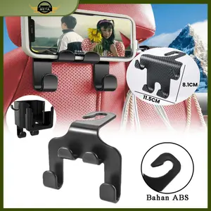 [Meta] Phone Holder Jok Mobil Holder Hp Hook Headrest Mobil 4 Kait Universal Car plastik garansi produsen mount & holder mount & holder