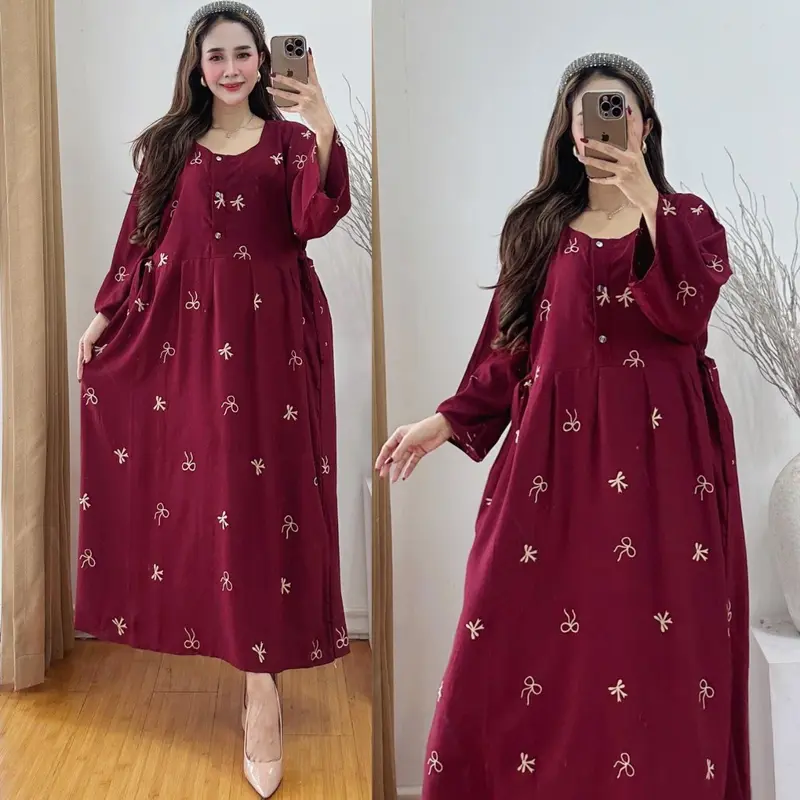 Saerah - Daster Jumbo Terbaru 2025 - Busui Bumil Kancing Depan - Rayon - Wanita 1