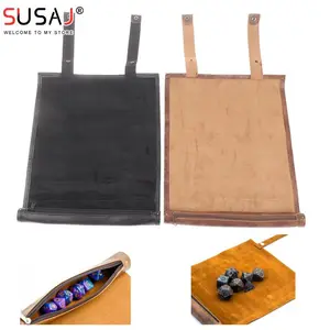 DND Dice Tray Dice Rolling Mat With Zippered Dice Holder - Compatible