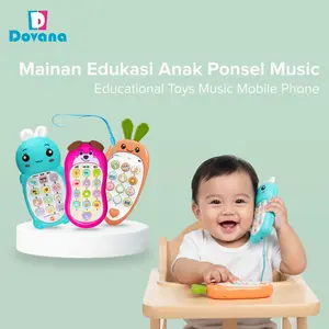 Dovana Mainan Telephone Edukasi Anak Pendidikan Awal Bayi Lucu Ponsel Music Suara Handphone Karakter