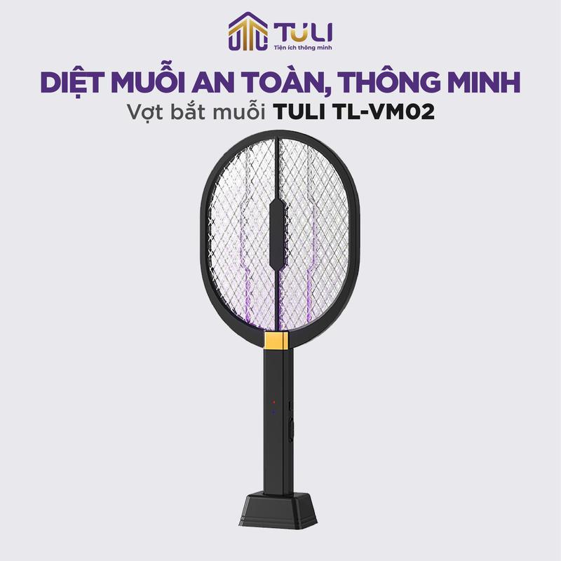 Vợt Bắt Muỗi TULI VM02, 2 Chế Độ Bắt Muỗi, Có Chế Độ Bẫy Muỗi, Phù Hợp Sử Dụng Cho Gia Đình, Đèn Bắt Muỗi, Bảo Hành 6 Tháng ,vợt tia chớp tím Tích Điện bắt muỗi tự động