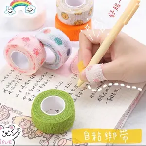 ￼Finger Tape / Wrist Tape Perban Jari Pelindung Jari Finger Tape Protector/Finger Protector Tape Plester Pelindung Jari Tangan Lucu Cute Bandage Writing Hand Wrist Protect Sport Untuk Menulis Alat Bantu Tulis /Perekat Plester Pelindung Jari /Perban Menuli