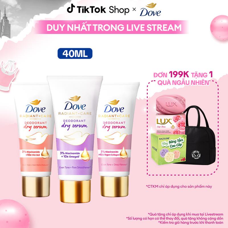 CHÍNH HÃNG Dove Serum dưỡng sáng khử mùi Dove dành cho nữ với 3% Niacinamide giúp da sáng mịn đều màu 40ml tốt như lăn khử mùi 1