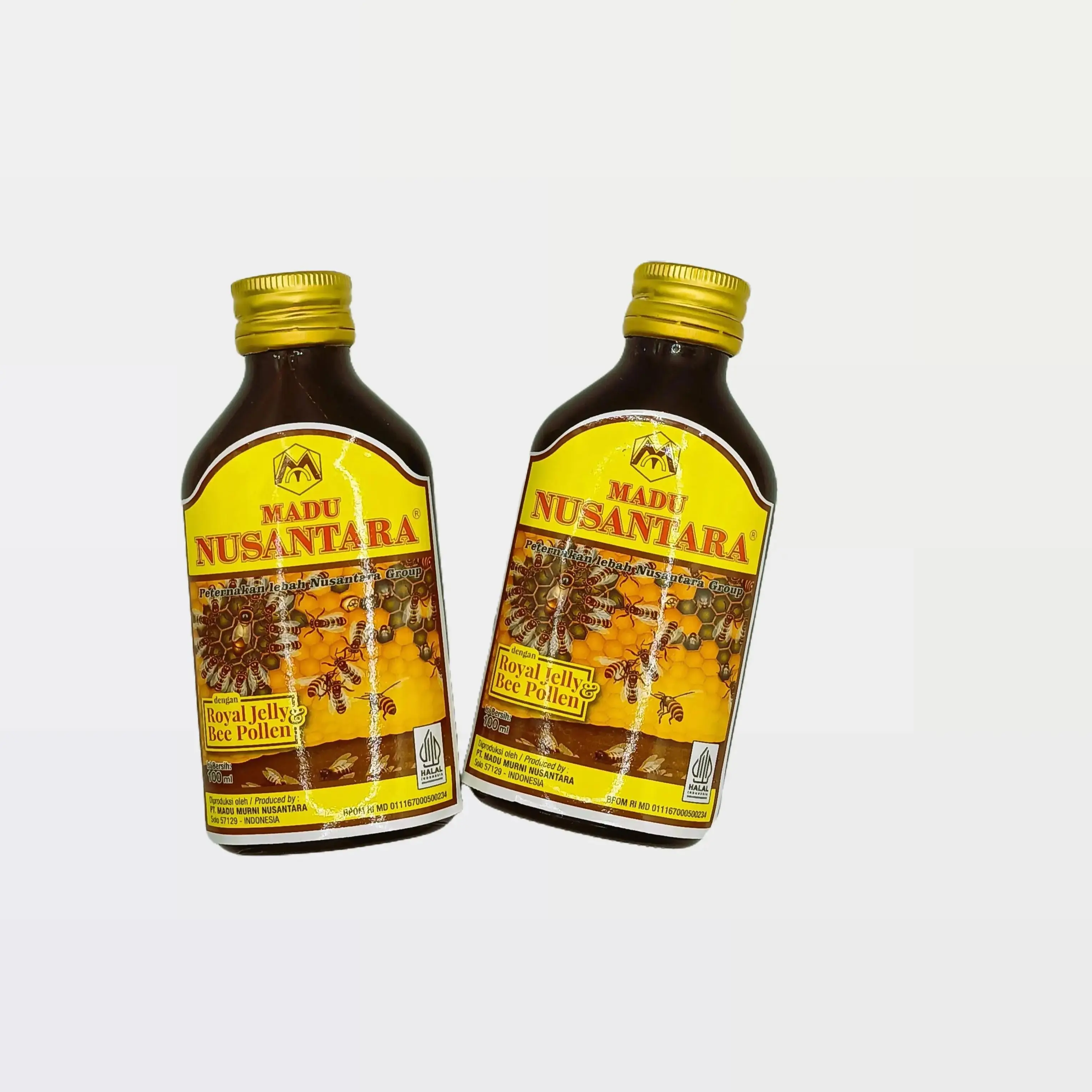 Madu Super Nusantara 100 ml dengan Royal Jelly dan Bee Pollen Original Merk Terpercaya sejak 1983 Honey Syrup