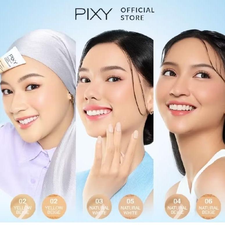 Pixy Perfect Fit Liquid Foundation SPF35 PA++ Gratis Pixy UV Whitening Two Way Cake Refill Wajah 1
