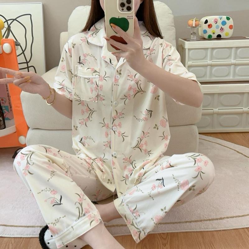 PIYAMA CP (Kode B) PREMIUM BAHAN KATUN PREMIUM | Setelan Piyama Celana Panjang Wanita | Piyama Motif lucu 3