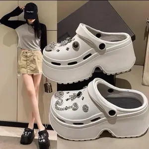 EKSKLUSIF SANDAL BAIM KEKINIAN WANITA TERBARU  BAHAN EVA SOFT TINGGI 7 CM Karet Sendal