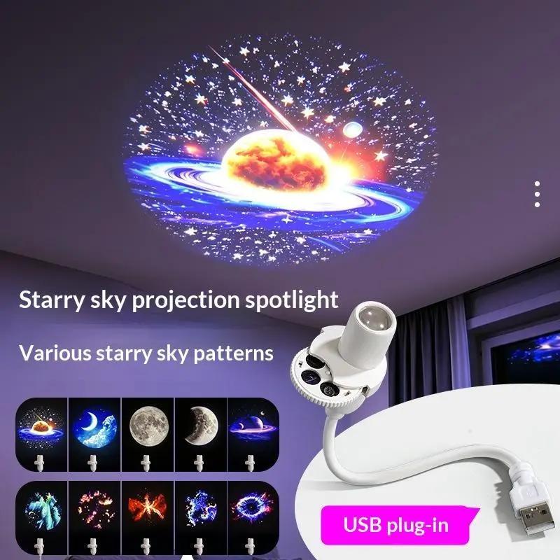 USB máy chiếu thiên hà được trang bị năng lượng mô hình nhiều hành tinh cổ linh…