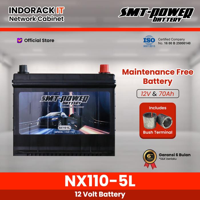Gambar SMT Power Aki Mobil NX110-5L 12 Volt 70AH Baterai Kering Mobil Maintenance Free Battery dari INDORACK IT Networck Cabinet Kota Administrasi Jakarta Utara Tokopedia