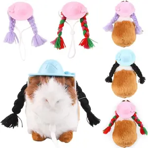 Hamster Hat Mini Hats For Birds Small Animals Guinea Pig Hat Wigs Parrot Hat Bird Hamster Guinea Pig Cockatiel Creative Design