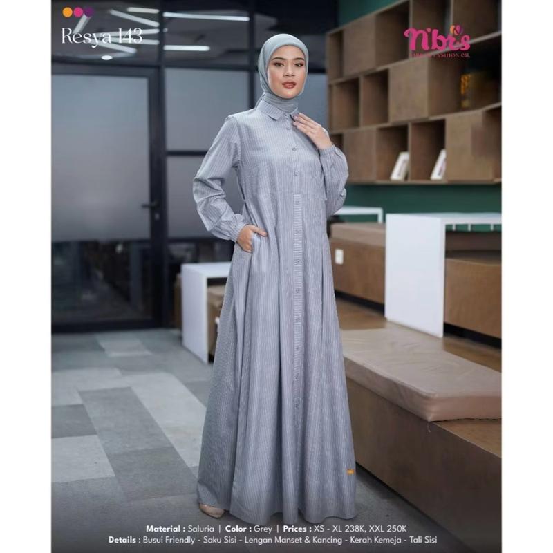 Gamis Sale 100Ribu Nibras Original - Model dan Warna Pilihan - Muslim 3