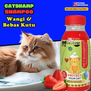 Shampo Kucing Anjing Anti Kutu Jamur Tungau Caplak Catshamp 80ml Menghilangkan Kutu Sampai Telurnya Perawatan Heean Peliharaan Fefarm