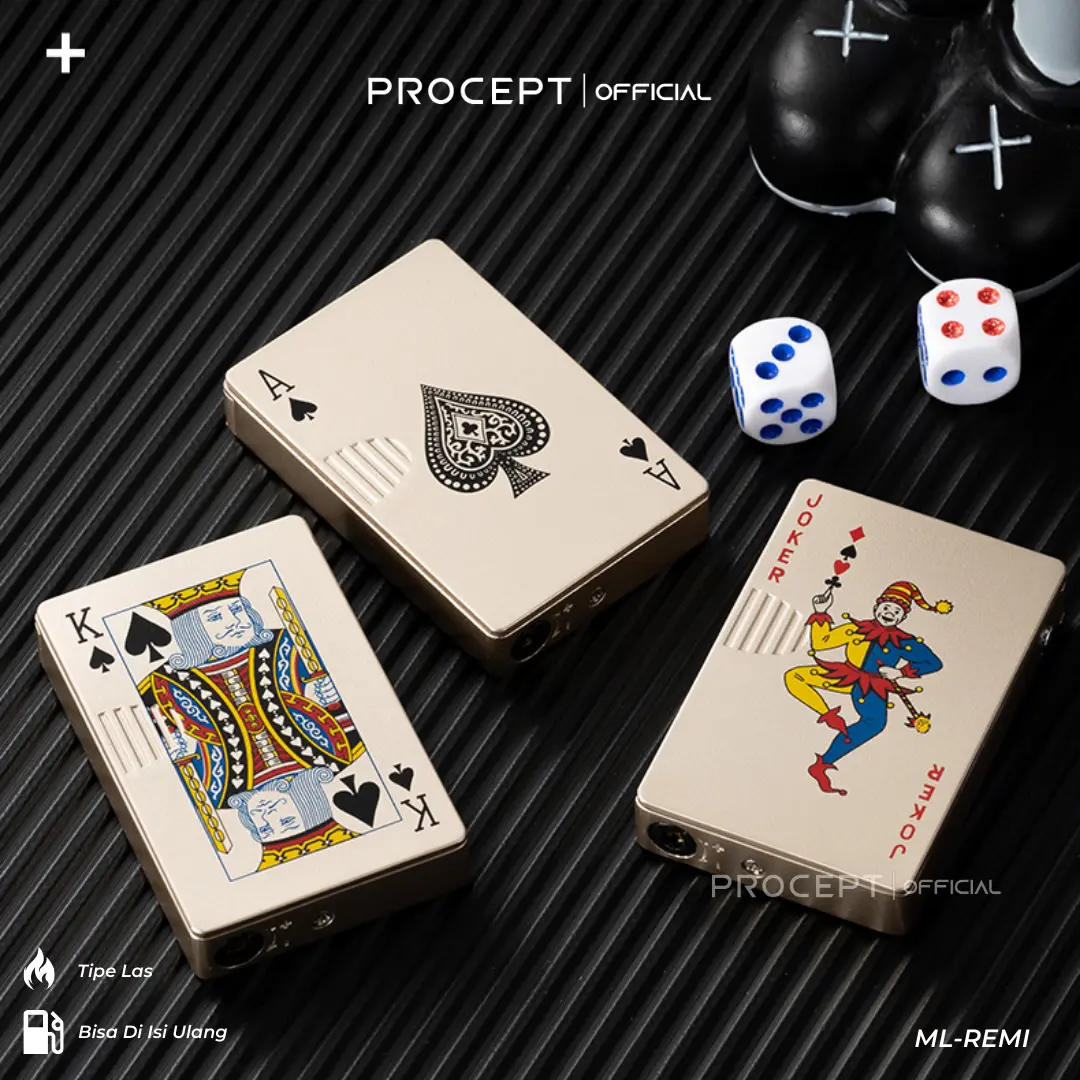 Electric Lighter Pemantik Elektrik Las Besi Premium Motif King Joker As Remi