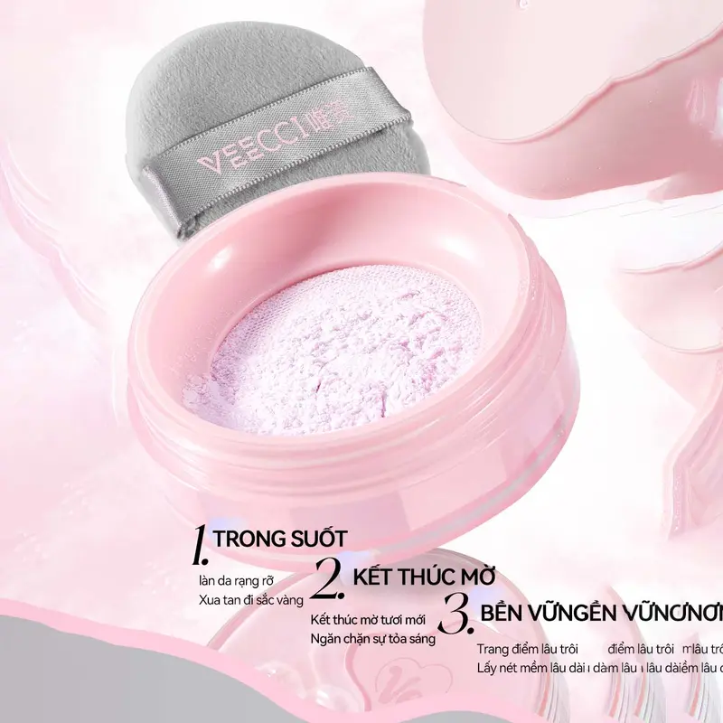 ￼VEECCI Phấn phủ, kiềm dầu, chống thấm nước lâu trôi, dành cho da khô và nhờn/phấn phủ/kiềm dầu/nén/bột/phấn phủ dạng nén/bột/ cushion kiềm dầu/Phấn Phủ/phấn phủ kiềm dầu/phấn nước kiềm dầu/ Cosmetic Nữ Women Mỹ Phẩm Trang Điểm 4