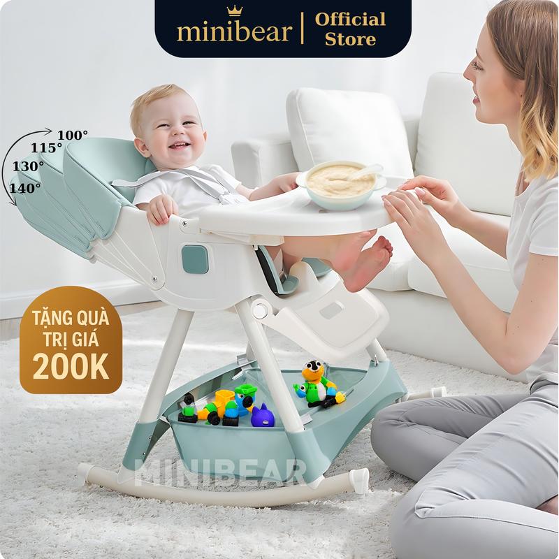 Ghế ăn dặm bập bênh cao cấp MiniBear Nhật Bản 2 trong 1,ghế tập ngồi cho bé gấp gọn,ghế ăn đa năng ghế  ăn dặm ghế  ăn ghế  ăn ghế  ăn ghế dollar  high ghế  coco bear em ngoi