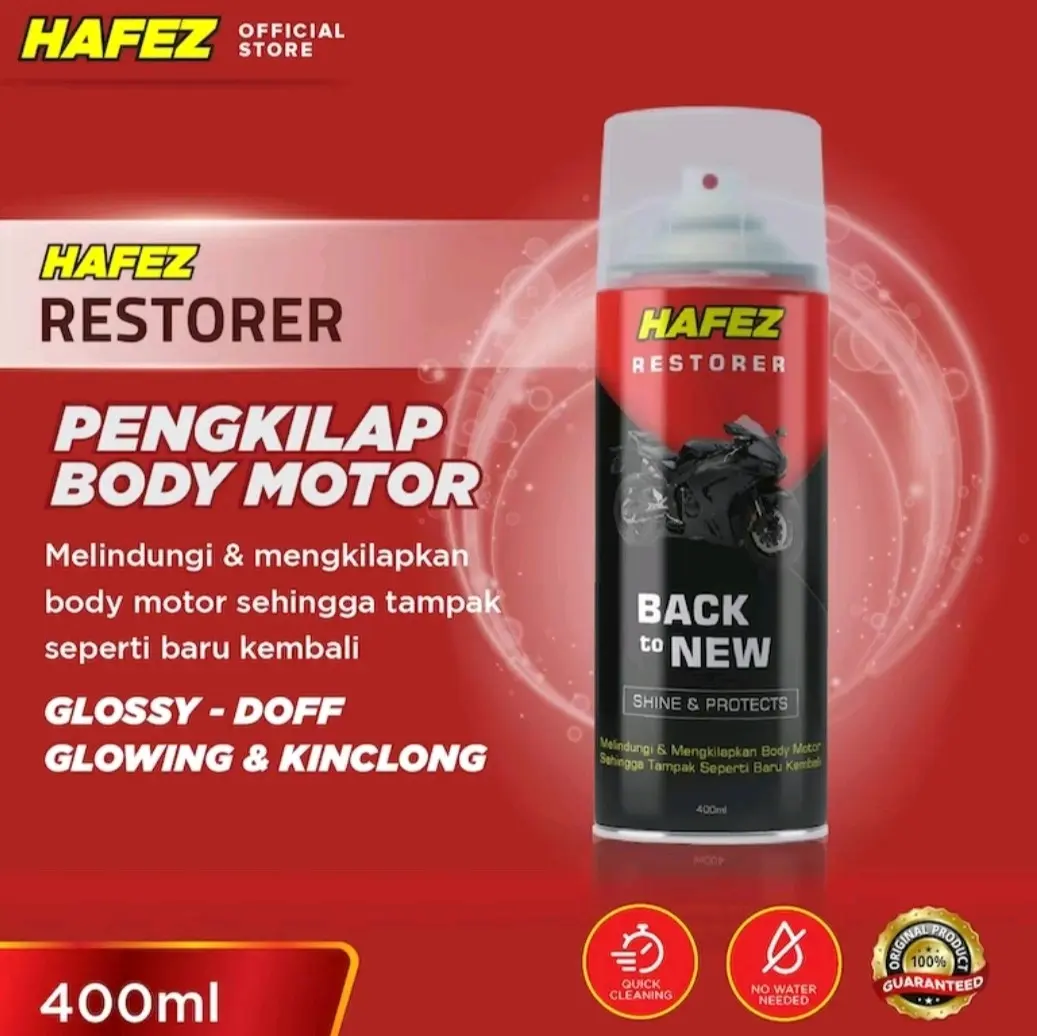( KHUSUS PULAU JAWA ) HAFEZ RESTORER PENGKILAP BODY MOTOR DOFF GLOSSY BAIK KASAR MAUPUN HALUS