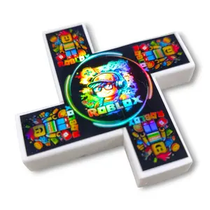 Gangsing Penghapus Hologram Motif Roblox AI Mainan Viral Pemadam Gangsing Anak Gasing Bahan Aman Karet Lembut Stiker Hologram Unik 6 Cm