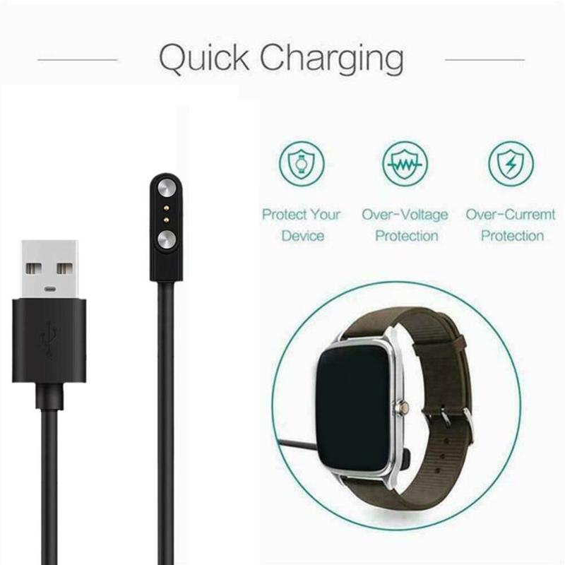 New Wire Cord Charging Magnetic Charging Smart Watch Charger USB Power Charger 2 Pin 0
