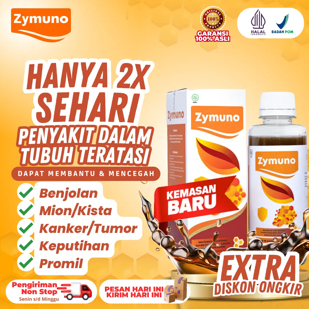 Madu Zymuno Murah 1 Botol 200ml - Herbal Alami Original BPOM & Halal