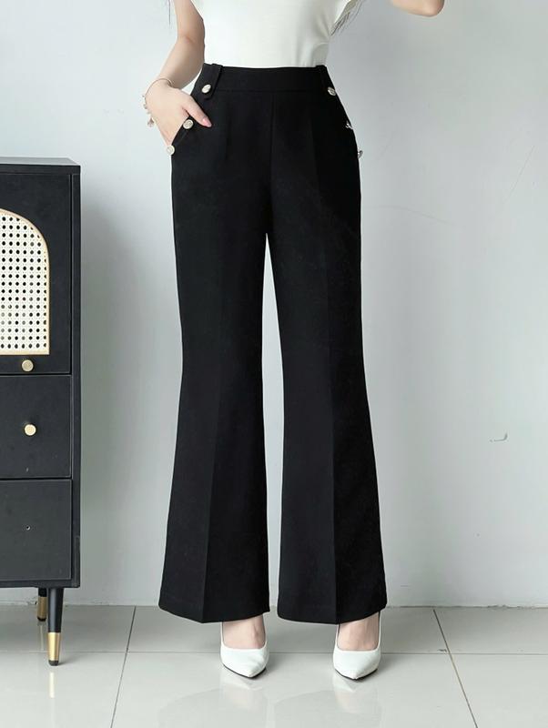 Quần Ống Vẩy Nữ CCHAT 8 Cúc Chất Tuytsi 23QDS2017ET