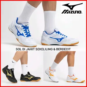 MIZUNO SEPATU BADMINTON SOL BERDECIT PRIA WANITA / SEPATU BULUTANGKIS VOLI SOL DI JAHIT SEKELILING