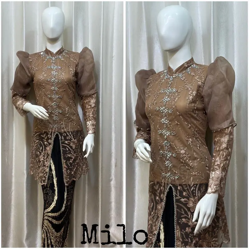 ￼Kebaya Aura Tunik Tille Kerah Sanghai / Kebaya Wisuda / Kebaya Lamaran terbaru 3