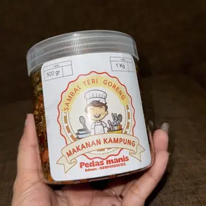 Sambal Ikan teri kriuk pedas manis kemasan 500gram