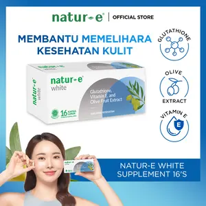 Natur-E White Soft Capsule 16s - Natur E White 16 kapsul dengan Natural Vitamin E, Olive Extract & Glutathione - Membantu Memelihara Kesehatan Kulit