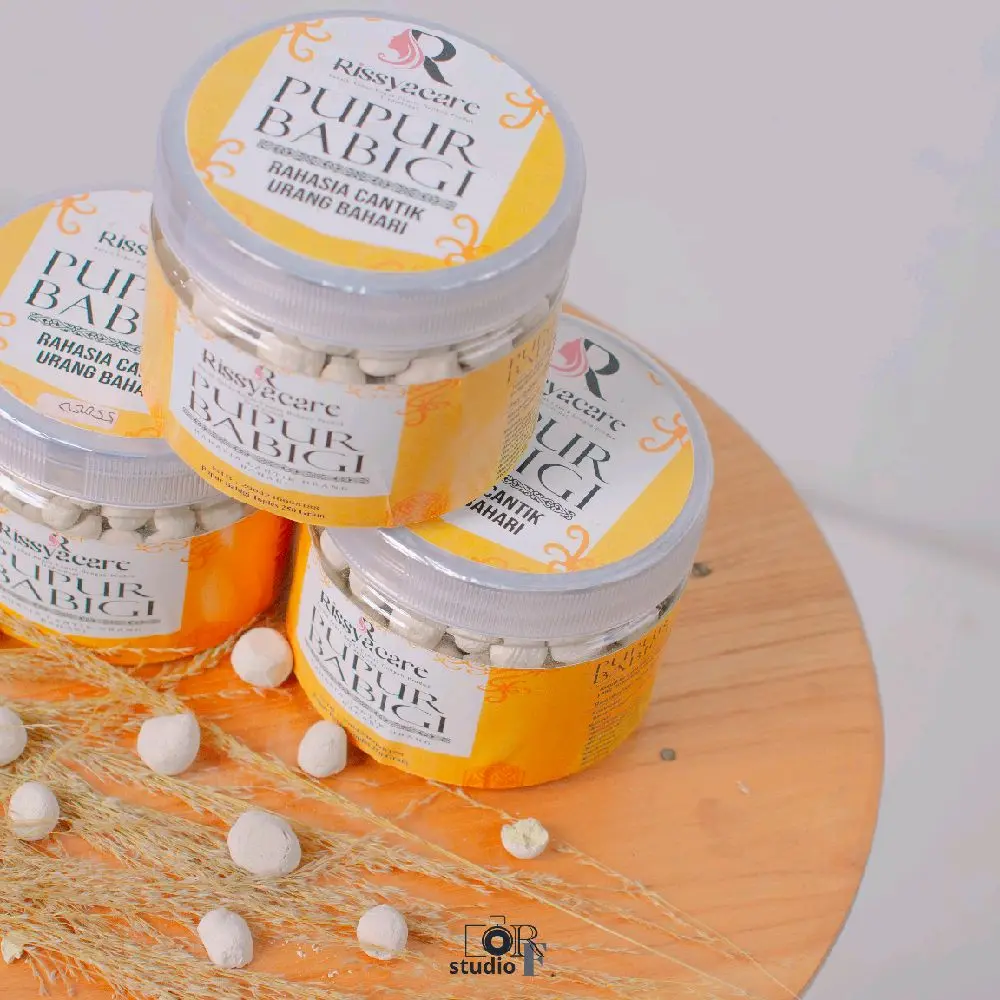 1 paket isi 3 Pupur Babigi Rissyacare/Bedak Dingin Kalimantan