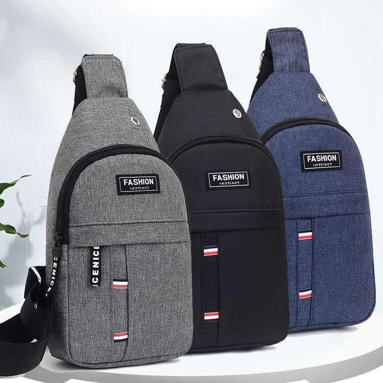 Beg dada kain Oxford lelaki, versi Korea kasual baharu, beg sukan ...