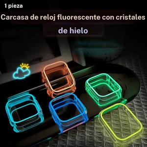 1pc Funda protectora unisex casual de PC calado anticaídas, Funda de reloj de moda luminosa, Para Apple Watch de 38/40/41/42/44/45/46/49mm, Para Apple Watch Series Ultra/SE/11/10/9/8/7/6/5/4/3/2/1, Accesorio de funda para reloj inteligente