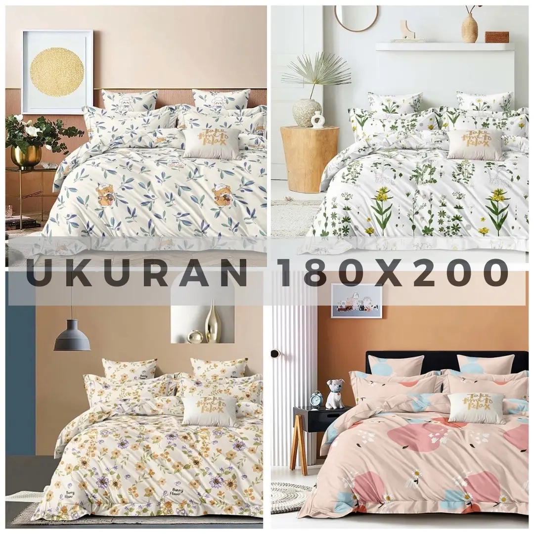 Sprei UK 180x200 Anti Geser Aesthetic Double Karet