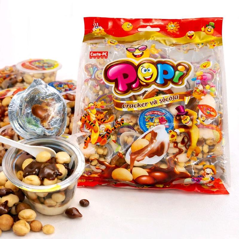 Bánh Quy Chén - Socola Đen Trắng - POPI Phú Cường - gói 270g 26 cái