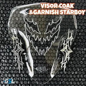 Visor coak & garnish starboy ALL AEROX SEMUA TAHUN