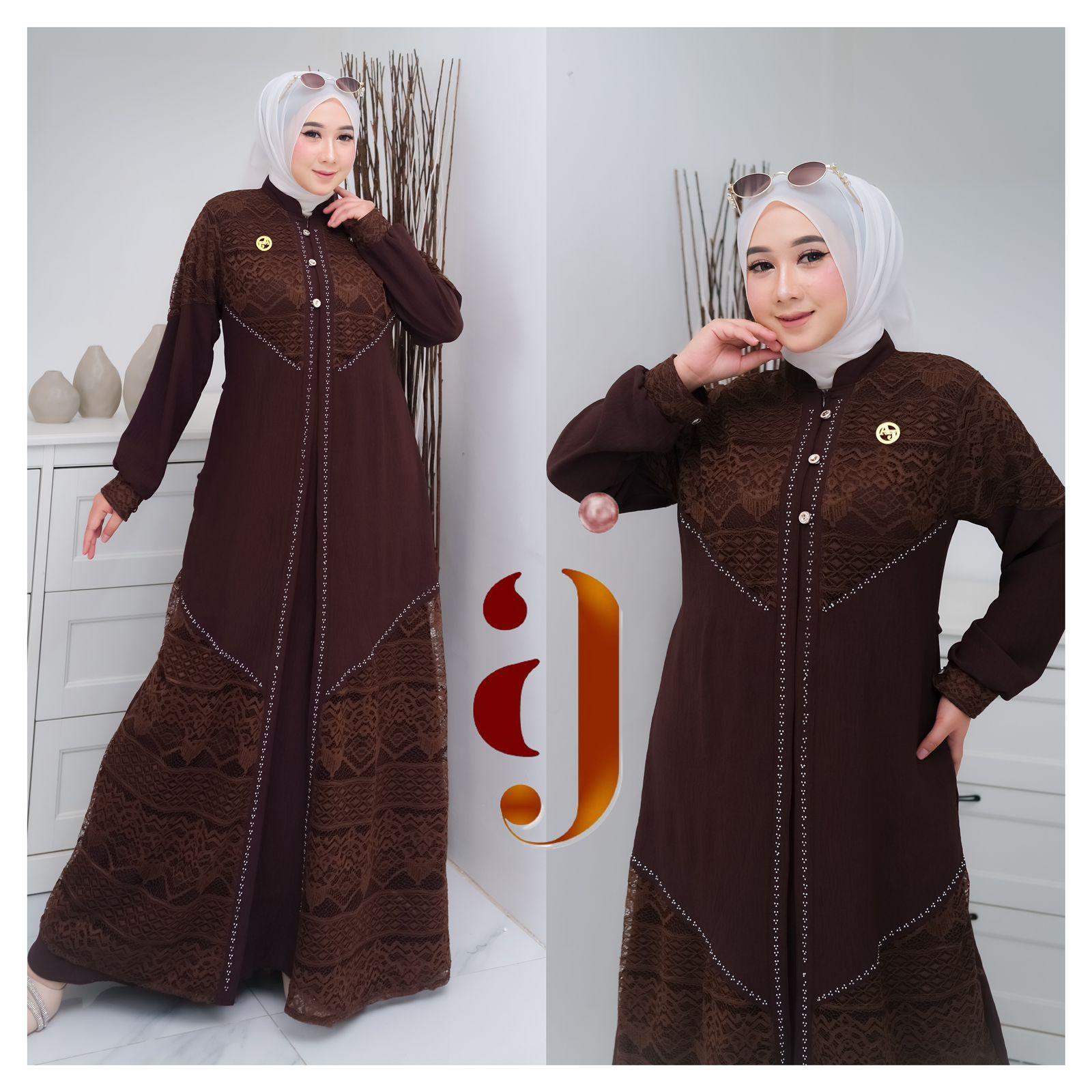 peony maxi , OOTD brokat terbaru , busui friendly, cocok untuk semua usia , gamis abaya brokat terbaru.