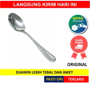 [ SENPOL ECERAN 1 BIJI ] SENDOK POLOS BIJIAN ISI 1 PC PCS 1PC 1PCS POLOSAN Makan Stainless Stain Less Stainlis 1biji STEEL