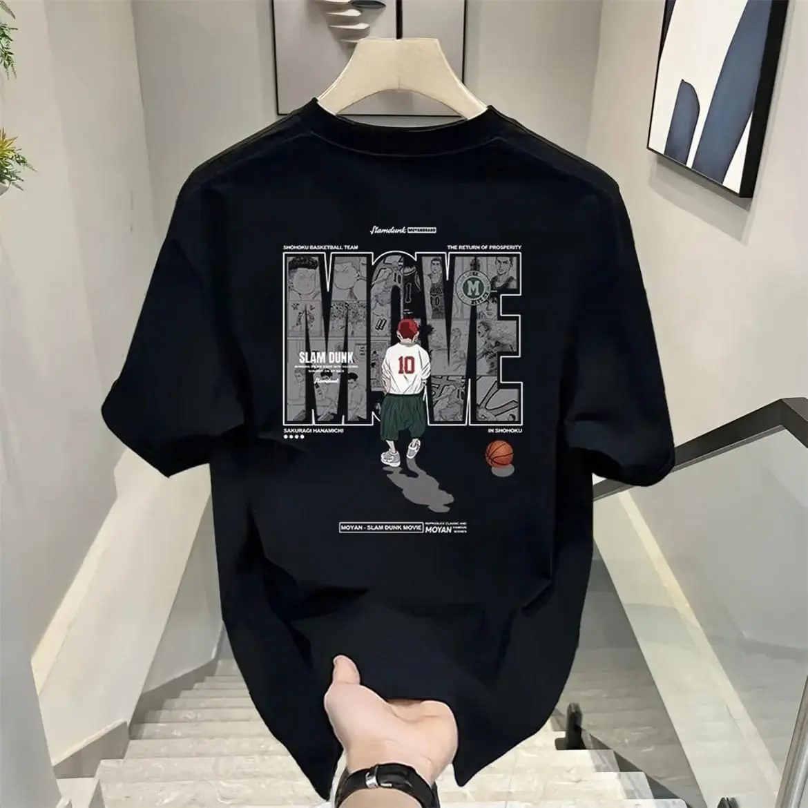 Baju Kaos Hitam Sablon Move Pria Distro Kece Keren