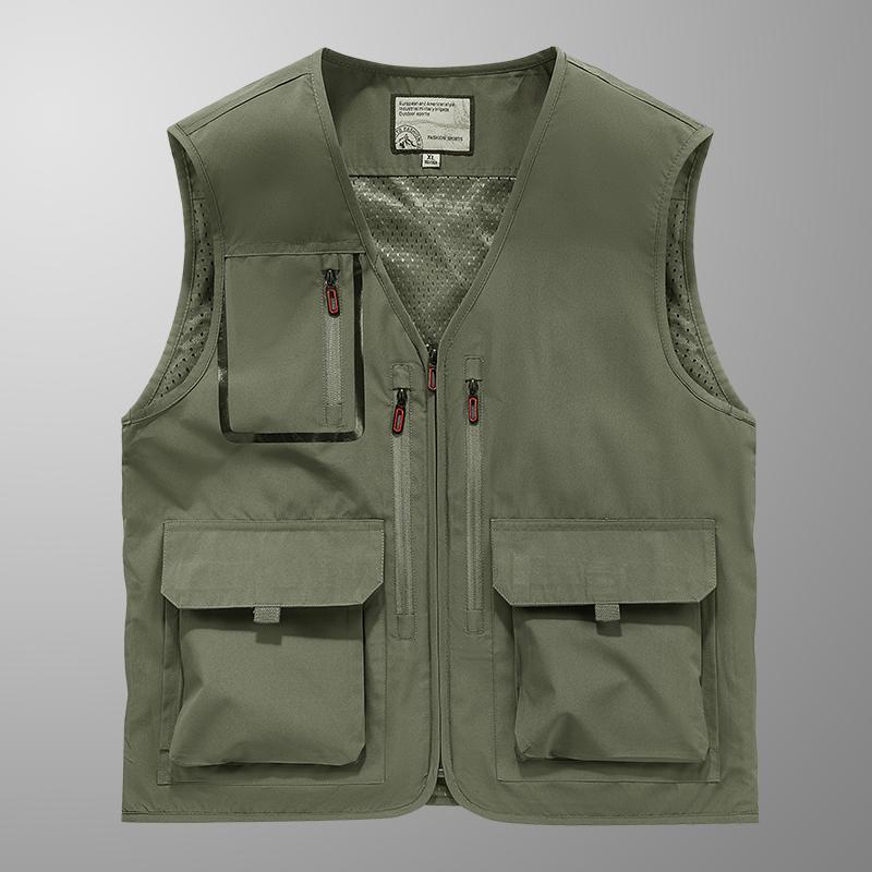 Product Introduction of Men's Vest Sleeveless Casual Outdoor Mountaineering Fishing Vest Breathable Waterproof Vest Jacket M-6XL 21
