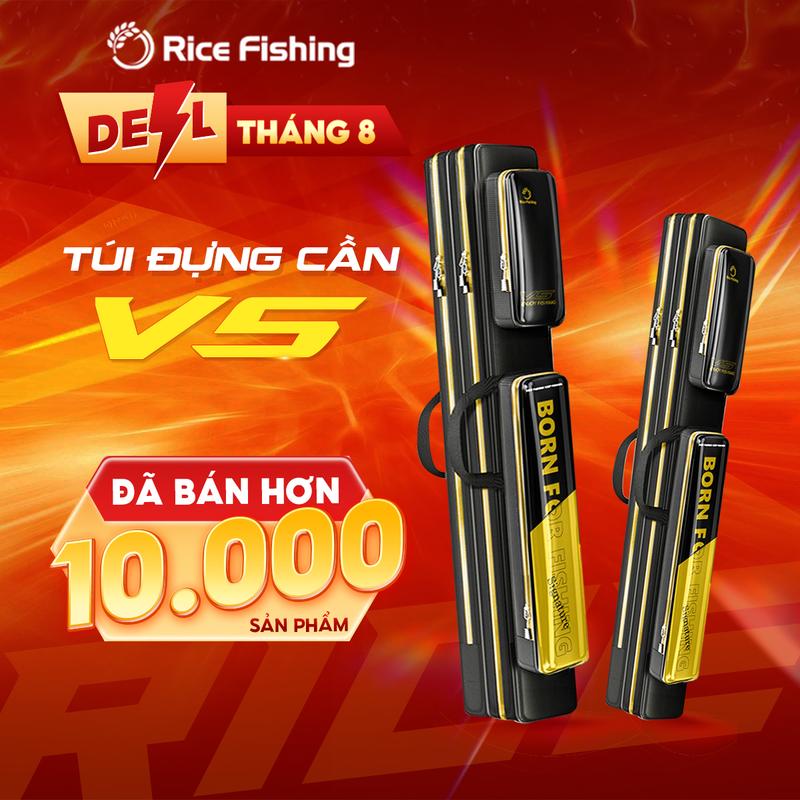 Túi Đựng Cần Câu V5 RiceFishing gấp gọn phủ bóng tiện lợi nhiều ngăn chứa TC-23