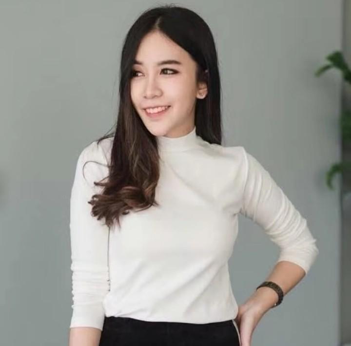 MANSET LENGAN PANJANG TURTLENECK - Manset Wanita Kerah Tinggi - Manset Kaos Polos Muslimah - Atasan Wanita Manset Adem