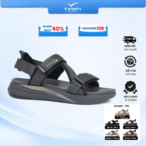 [SD4569-796] Giày Sandal Nam Nữ Quai Chéo TIAIPI – 3 lớp Đế Mềm Mại, Đàn Hồi, Chống Trơn, Đi Học Đi Làm Đi Chơi - Đế 4cm