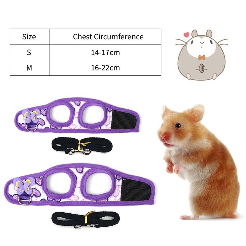 CS Adjustable Guinea Pig Harness Leash Set Outdoor Traction Rope for Hamster Chinchilla Mice Rat Ferret Rabbit Small Animal Accessories #436313 8