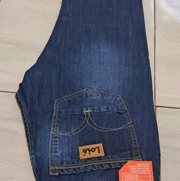 TERBRU CELANA LOIS PREMIUM, HANYA 2 WARNA ORIGINAL Jeans Biru Nyaman Denim Panjang Cowok Keren Pria Tebal 5