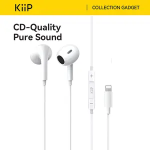 KiiP Headset Handsfree 3.5mm Wired Headset Kabel Low Latency Earphone HD Call Gaming