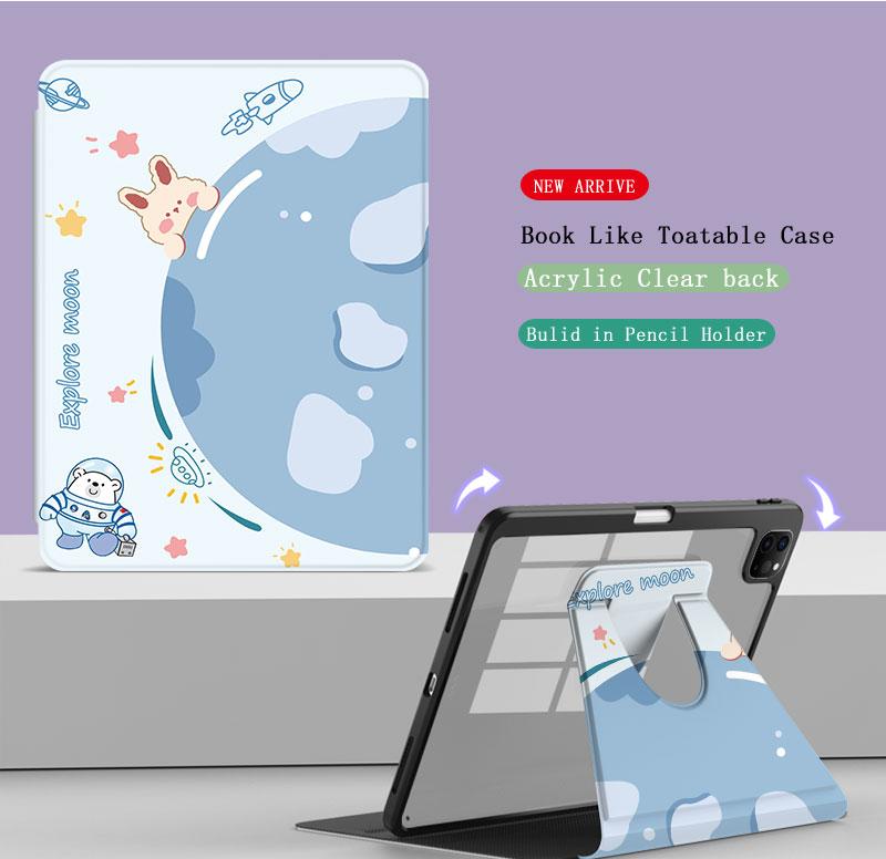 New 360 Rotating Case For Redmi Pad2 11"2025  SE 11" POCO Pad Pro12.1"/For Xiaomi 6s Pro-12.4" / For Huawei MatePad Air 11.5" 11.5" 23/24 SE 10.4" T10/T10S / For Samsung Galaxy Tab A9+ 11" A9 8.7" S7/S8 Plus 12.4" S9 Plus 12.4" S6 lite 10.4"